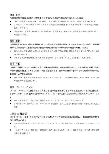 5領域を含めた総合的な支援を提供すること